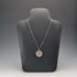 Vintage sterling silver hand-painted rose pendant with necklace