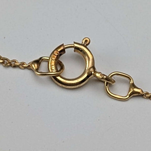 British Vintage 9ct Gold Enamel Fish Pendant with 9ct Gold Chain and Carissima Case