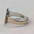 Vintage sterling silver and 9ct gold plated signet ring (size 22)