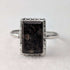 Vintage sterling silver signet ring with brown agate base (size 14)