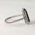 Vintage sterling silver signet ring with brown agate base (size 14)