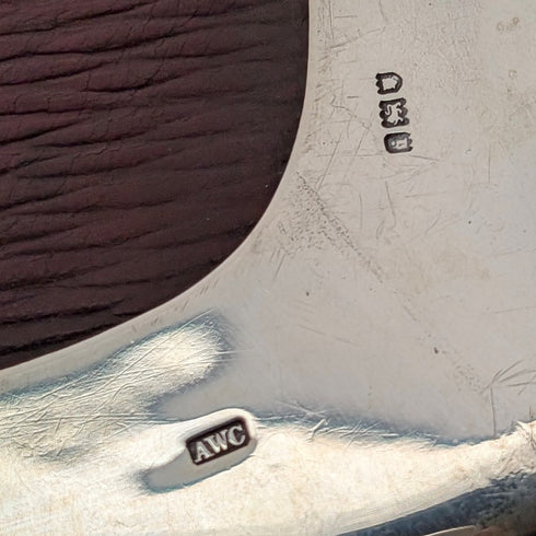 1904年 英国アンティーク バーガンディーレザー ファイルホルダー Arthur William Clare