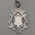 Circa 1894 British Antique Fancy Link Sterling Silver Albert Chain, 44g, Sterling Silver Medal Fob