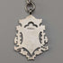 Circa 1894 British Antique Fancy Link Sterling Silver Albert Chain, 44g, Sterling Silver Medal Fob