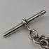 Circa 1894 British Antique Fancy Link Sterling Silver Albert Chain, 44g, Sterling Silver Medal Fob