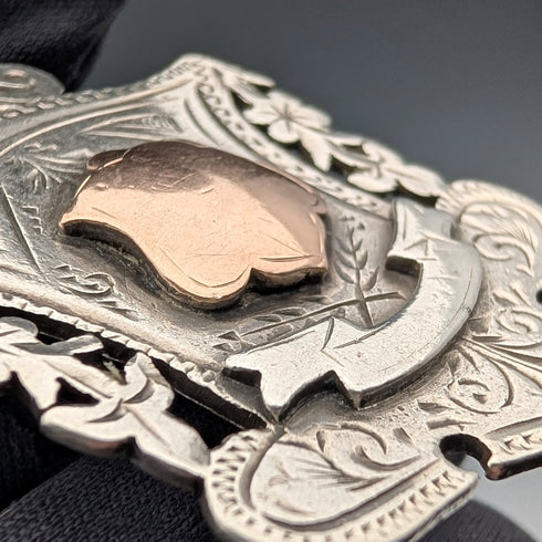 約 1919 年英國古董純銀阿爾伯特鏈,53 克,純銀獎章錶鍊