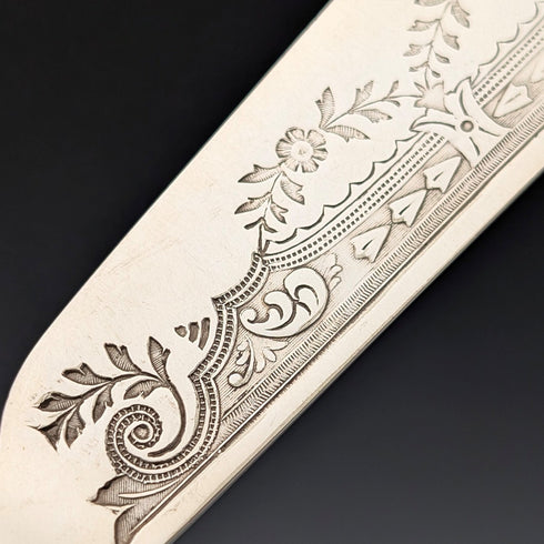 1903 British Antique Silver Plate Fish Cutlery (6 Pairs) by Walker & Hall