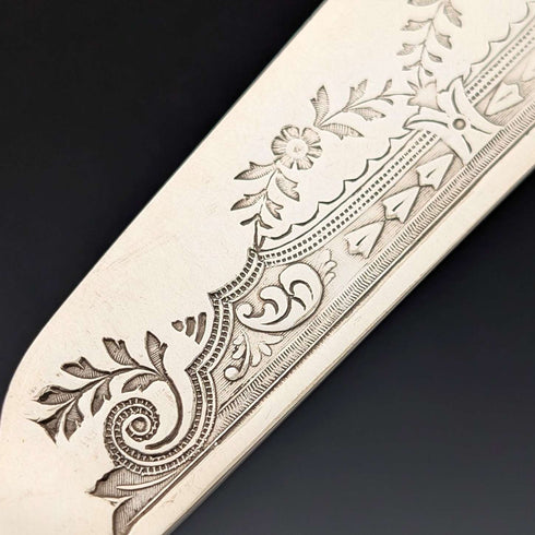 1903 British Antique Silver Plate Fish Cutlery (6 Pairs) by Walker & Hall