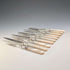 Late 19th Century British Antique Mother-of-Pearl Handle Tea Cutlery (5 Pairs) by Christopher Johnson