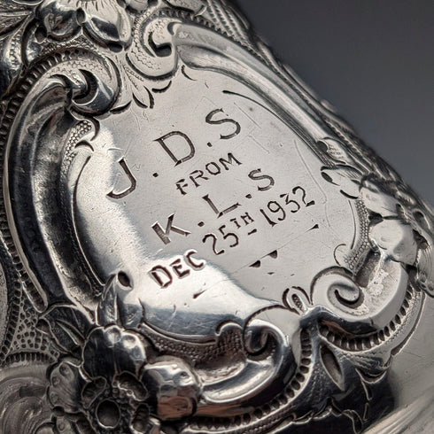 19世紀中期英國古董銀盤馬克杯