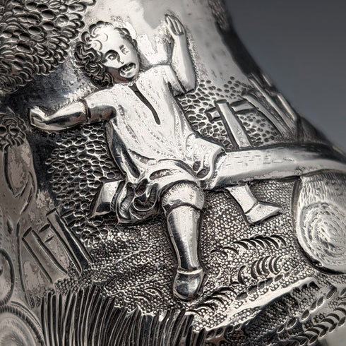 19世紀中期英國古董銀盤馬克杯