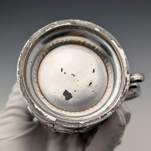 19世紀中期英國古董銀盤馬克杯