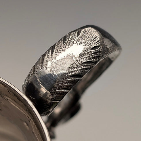 19世紀中期英國古董銀盤馬克杯