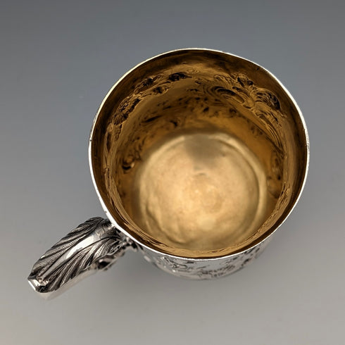 1765 年喬治亞風格花卉純銀馬克杯,201 克,Walter Brind