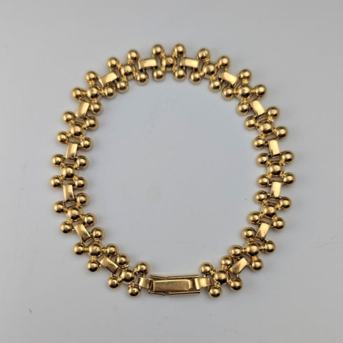 Vintage gold plated beaded bracelet