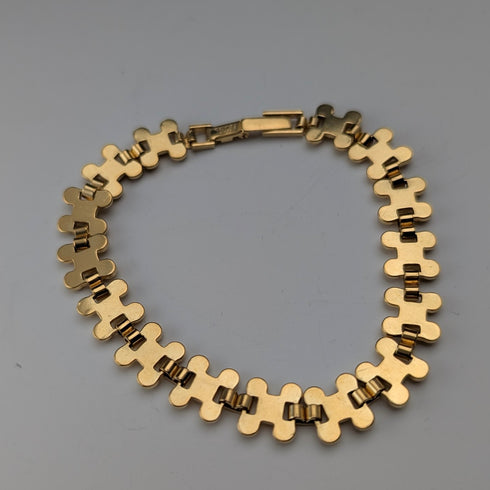 Vintage gold plated beaded bracelet