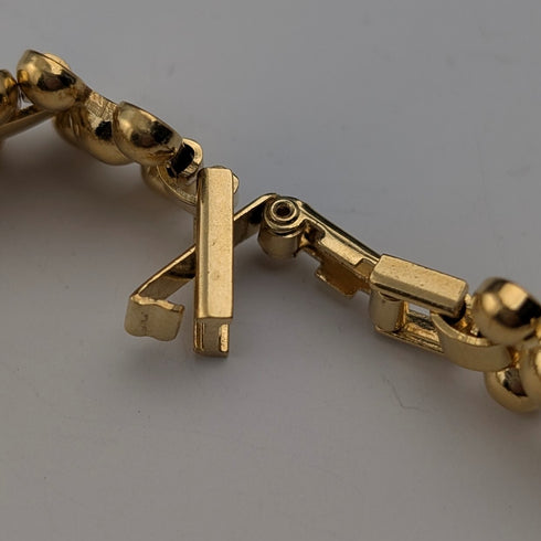 Vintage gold plated beaded bracelet