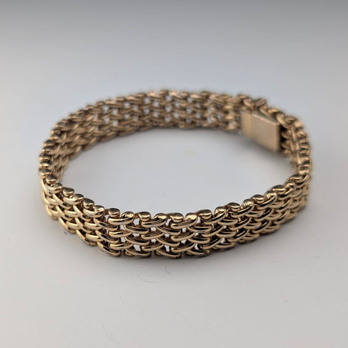 Vintage Rold Gold Mesh Bracelet