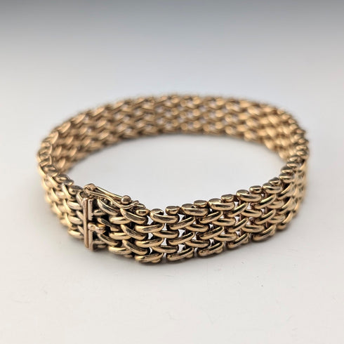 Vintage Rold Gold Mesh Bracelet
