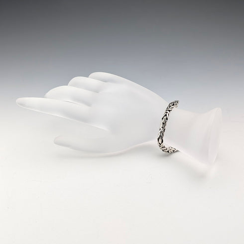 Vintage Sterling Silver Byzantine Chain Bracelet, 32g, TJC