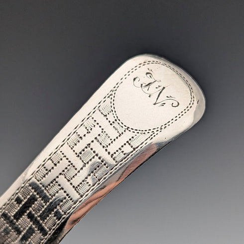 1807 British Antique Sterling Silver Tea Caddy Spoon, 9.5g, by Samuel Pemberton