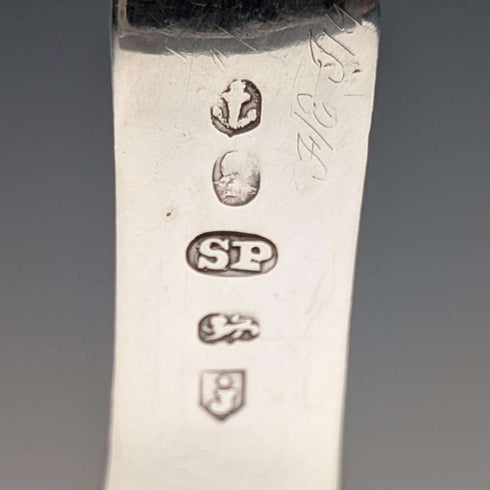 1807年 英国アンティーク 純銀製 ティーキャディースプーン 9.5g Samuel Pemberton