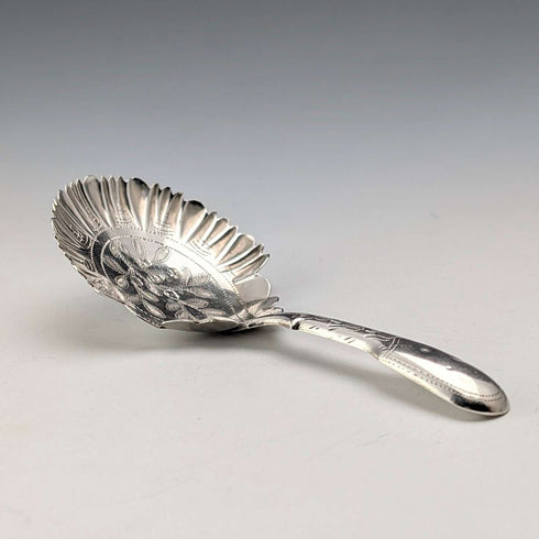 1824年 英国アンティーク 純銀製 ティーキャディースプーン 6.5g John Bettridge