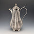 Antique British silver plate water jug decorated with woven rattan pattern