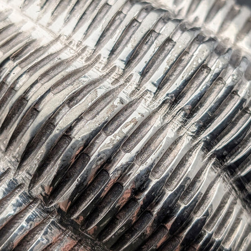 Antique British silver plate water jug decorated with woven rattan pattern