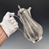 Antique British silver plate water jug decorated with woven rattan pattern