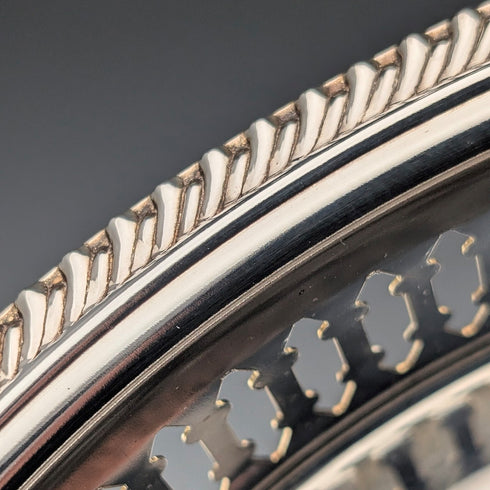 復古英國鍍銀畫廊托盤,直徑 23 厘米,《讀者文摘》,盒裝