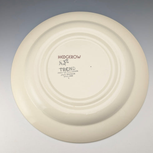Pair of British Vintage Meakin Trend Hedgerow Pattern Dinner Plates, 27cm Diameter