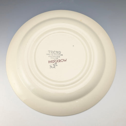 Pair of British Vintage Meakin Trend Hedgerow Pattern Dinner Plates, 27cm Diameter