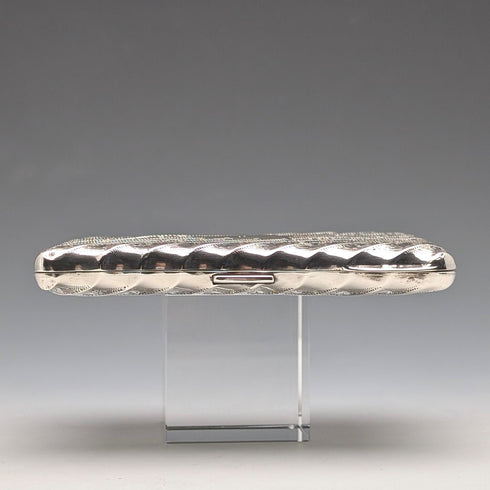 1903 British Antique Sterling Silver Double-Opening Card Case, 111g, Horace Woodward