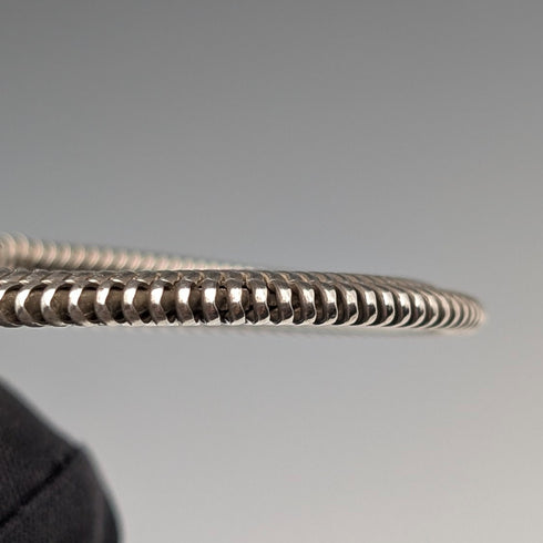 Vintage Sterling Silver Flat Snake Chain Necklace, 45cm, 54g