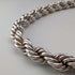 British Vintage Sterling Silver Extra Thick Twisted Chain Necklace 42cm 37.9g DN