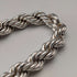 British Vintage Sterling Silver Extra Thick Twisted Chain Necklace 42cm 37.9g DN
