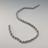 British Vintage Sterling Silver Extra Thick Twisted Chain Necklace 42cm 37.9g DN