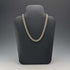 British Vintage Sterling Silver Double Curb Chain Necklace 45cm 50g BJB