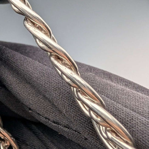 British Vintage Sterling Silver Double Curb Chain Necklace 45cm 50g BJB