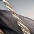 British Vintage Sterling Silver Double Curb Chain Necklace 45cm 50g BJB