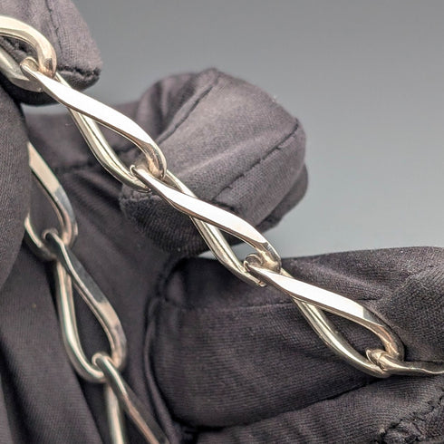 英國復古 純銀製 長款喜平鍊 項鍊60cm 63g VJ