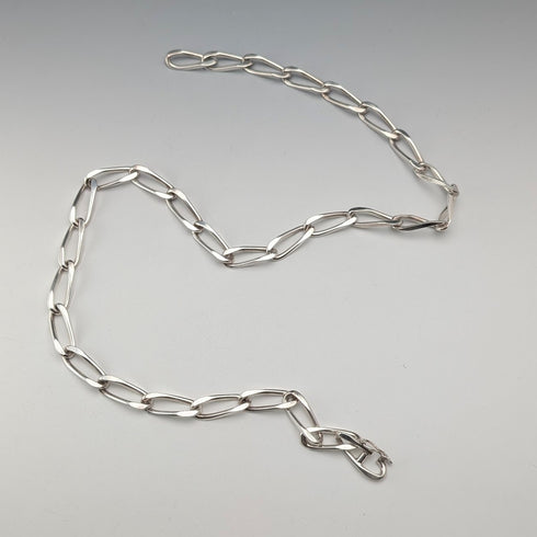 英國復古 純銀製 長款喜平鍊 項鍊60cm 63g VJ