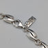 Vintage Sterling Silver Modernist Link Chain Necklace, 43cm, 32g