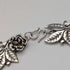 Vintage Sterling Silver Rose Flower Chain Necklace, 43cm, 65g