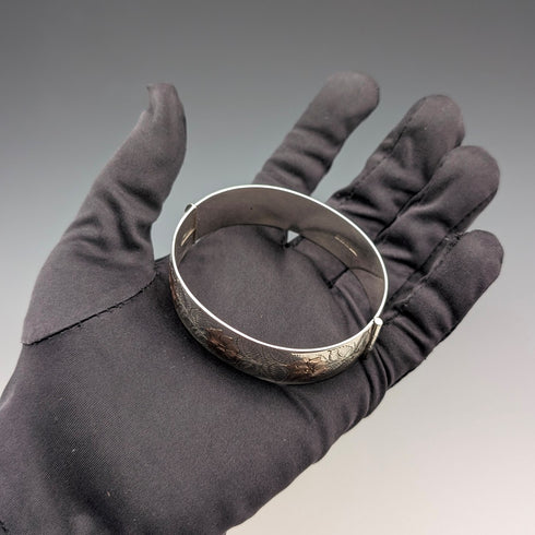 1965年 英国ヴィンテージ 純銀製 ブレスレット 56g E Liley&Co