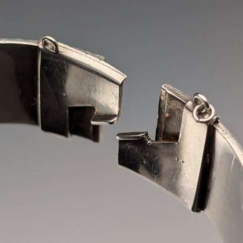 1973年 英国ヴィンテージ 純銀製 ブレスレット 46g Monomil Ltd