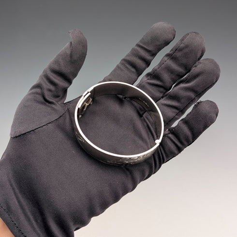 1973年 英国ヴィンテージ 純銀製 ブレスレット 46g Monomil Ltd