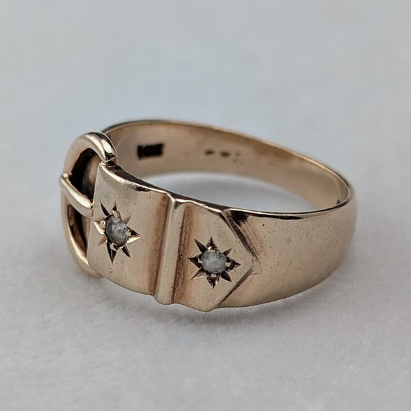 1969年 英国ヴィンテージ K9ゴールド ヴィクトリアンデザインリング(15号) 指輪