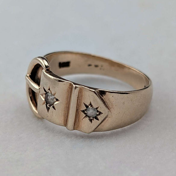 1969 British Vintage K9 Gold Victorian Design Ring (Size 15)